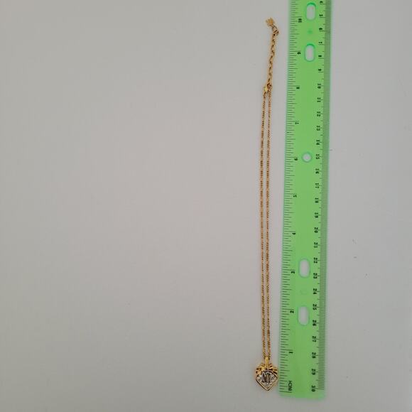 Vintage Nina Ricci NR Bow Pendant Necklace 14”+ 2 Gold Tone Chocker Chain - Picture 7 of 7